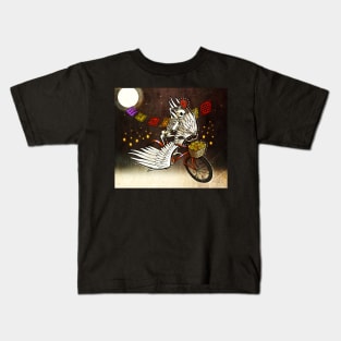 Skeleton on a Bike Kids T-Shirt